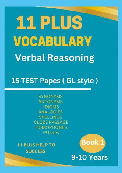 11 Plus Vocabulary Verbal Reasoning Book 1 -9 to 10 years