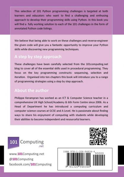 101 Python Challenges with Solutions / Code Listings