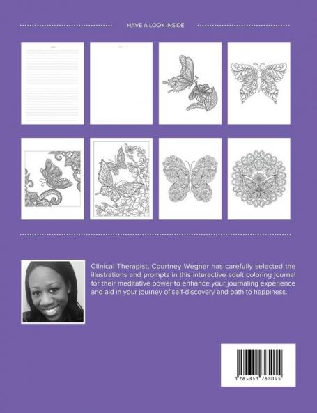 Adult Coloring Journal: Gratitude (Butterfly Illustrations Purple Mist)