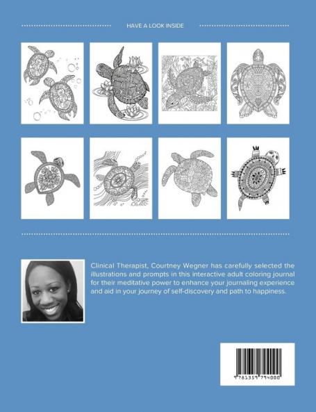 Adult Coloring Journal: Anxiety (Turtle Illustrations Clear Skies)