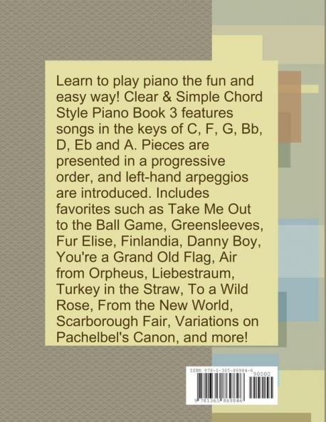 Clear & Simple Chord Style Piano Book 3