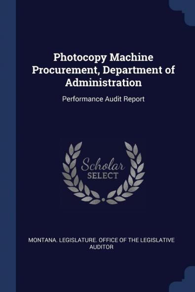 Photocopy Machine Procurement Department of Administration