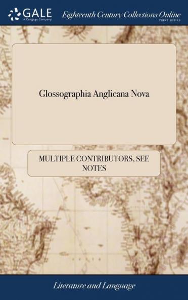 Glossographia Anglicana Nova