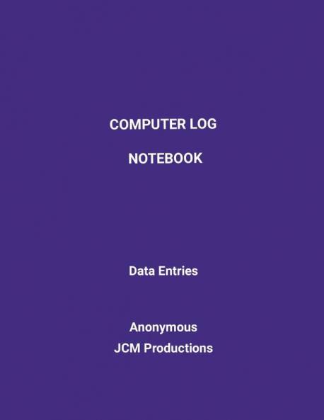Computer Log Notebook