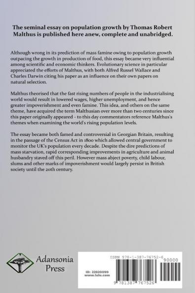 An Essay on the Principle of Population