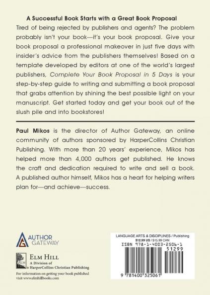 Complete Your Book Proposal in 5 Days