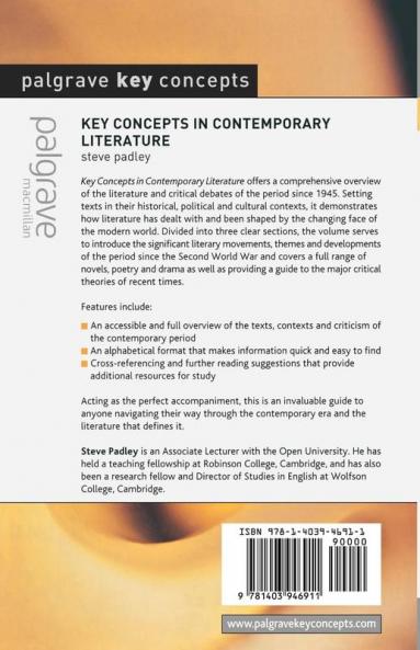 Key Concepts in Contemporary Literature