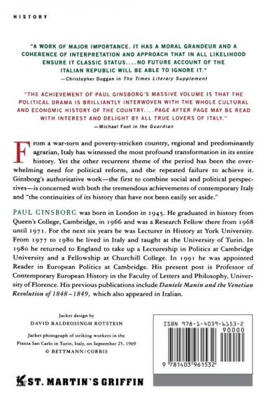 History of Contemporary Italy: Society and Politics 1943-1988