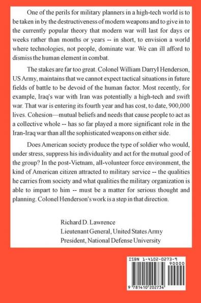 Cohesion: The Human Element in Combat