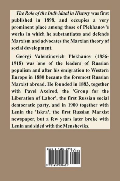 The Role of the Individual in History