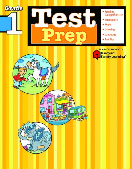 Test Prep: Grade 1 (Flash Kids Harcourt Family Learning)