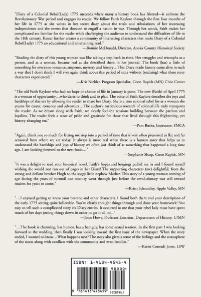 Diary of A Colonial Rebel (Lady) 1775 Jan 1 to Apr 15