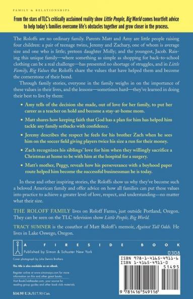 Little Family Big Values: Lessons in Love Respect and Understanding for Families of Any Size