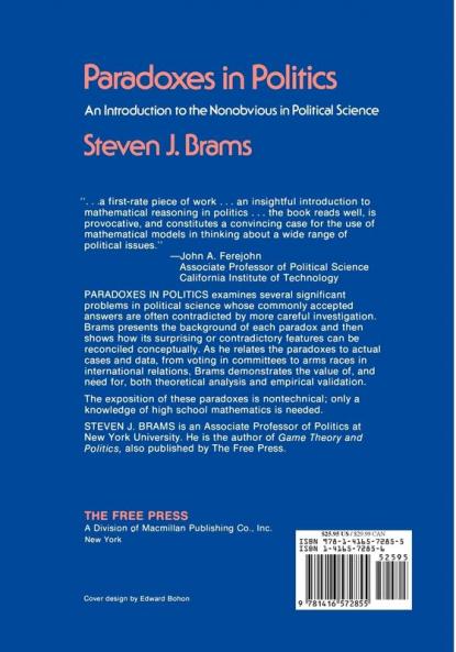 Paradoxes in Politics: An Introduction to the Nonobvious in Political Science