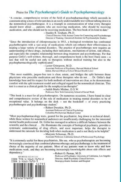 Psychotherapist's Guide to Psychopharmacology