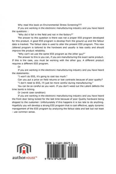 Environmental Stress Screening Handbook: Stop the Guessing