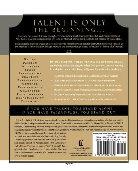 Talent Is Never Enough Workbook