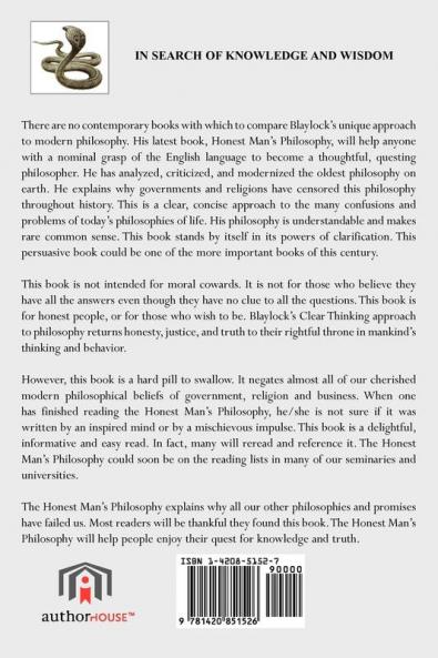 HONEST MAN'S PHILOSOPHY