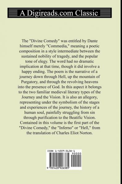 Dante's Inferno (the Divine Comedy Volume 1 Hell) (The Divine Comedy 1)