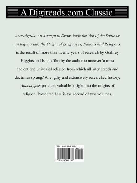 Anacalypsis (Volume 2 of 2)