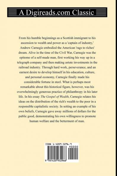 The Autobiography of Andrew Carnegie and The Gospel of Wealth