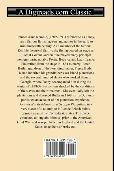 Journal of a Residence on a Georgian Plantation (1838-1839)