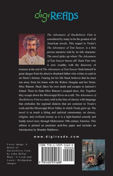 The Adventures of Huckleberry Finn (with an Introduction by Brander Matthews)
