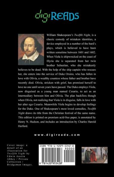 Twelfth Night or What You Will (Annotated by Henry N. Hudson with an Introduction by Charles Harold Herford)