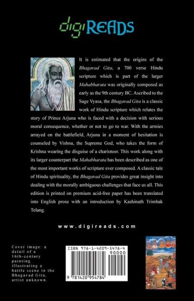 The Bhagavad Gita (Translated into English prose with an Introduction by Kashinath Trimbak Telang)