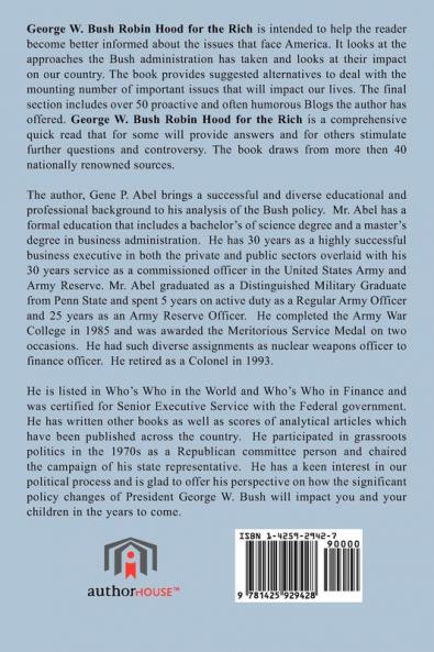George W. Bush Robin Hood For The Rich