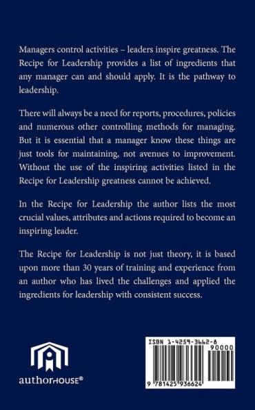 Recipe For Leadership