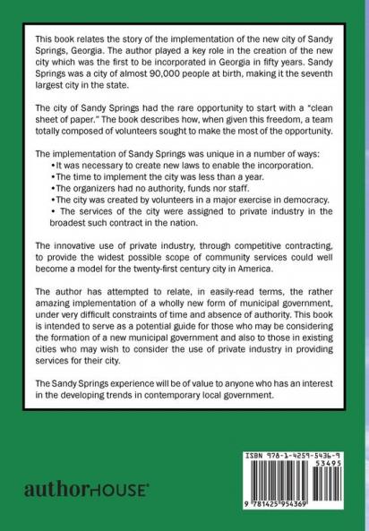 Creating the New City of Sandy Springs