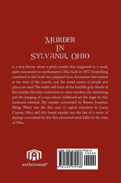 Murder In Sylvania Ohio: As Told in 1857