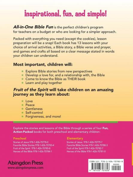 Fruit of the Spirit for Preschool Children