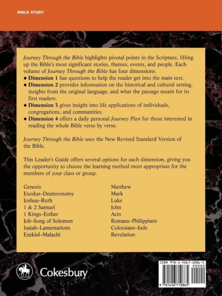 Journey Through the Bible Volume 11 Luke Leader's Guide