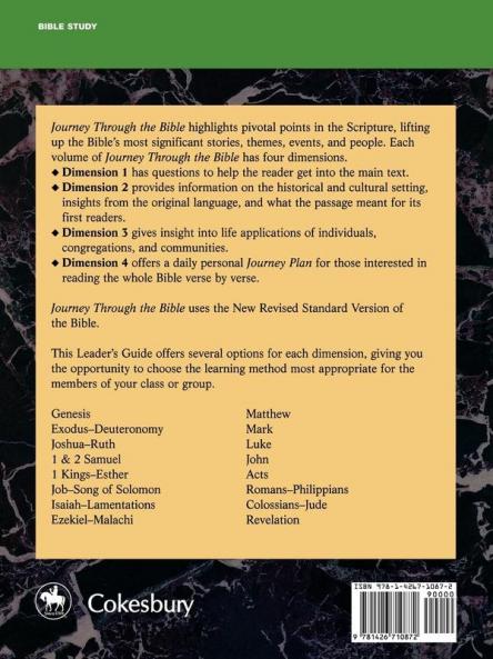 Journey Through the Bible Volume 6 Job-Song of Solomon Leader's Guide