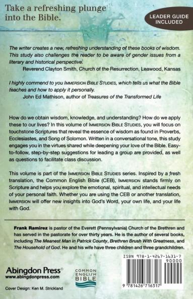 Immersion Bible Studies - Proverbs Ecclesiastes Song of Solomon