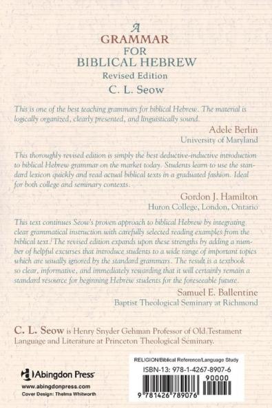 A Grammar for Biblical Hebrew
