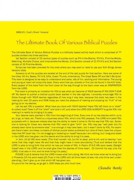 The Ultimate Book of Various Biblical Puzzles