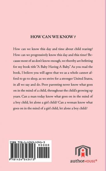 John's Series on Life: A Baby Having a Baby