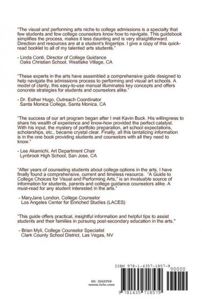 A Guide to College Choices for the Performing and Visual Arts