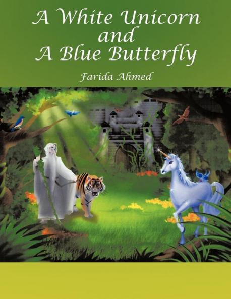 A White Unicorn And A Blue Butterfly