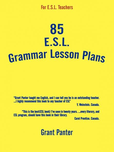 85 ESL Grammar Lesson Plans