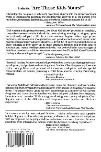 Are Those Kids Yours?: American Families With Children Adopted From Other