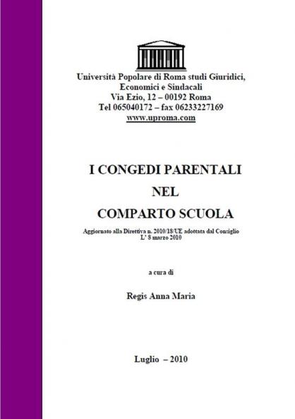 I CONGEDI PARENTALI NEL COMPARTO SCUOLA