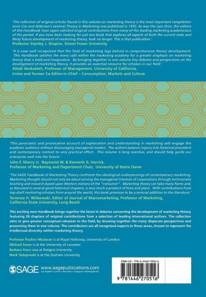 The SAGE Handbook of Marketing Theory