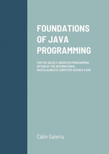 FOUNDATIONS OF JAVA PROGRAMMING