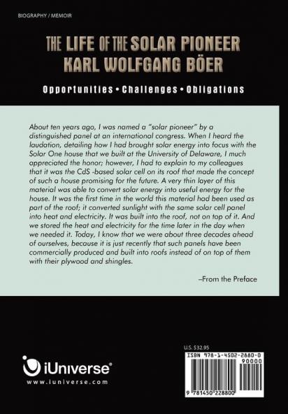 The Life of the Solar Pioneer Karl Wolfgang Ber
