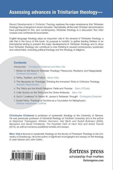 Recent Developments in Trinitarian Theology
