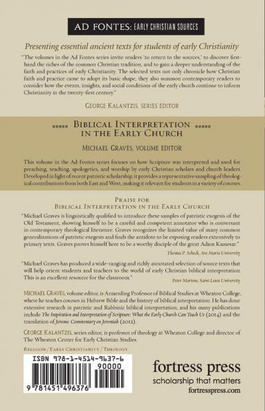 Biblical Interpretation in the Early Church